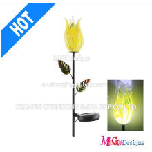 Excellent Glass Tulip Solar Lights Garden Stakes